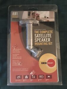 OmniMount AB1-G Gray Satellite Speaker Wall Ceiling Mount Supports - NEW NIP