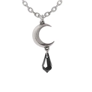 Collar Alquimia Gótico Lágrimas de la Luna Cristal Negro • Stock Local • Gótico - Imagen 1 de 2