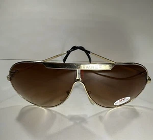 Vintage NASCAR Ernie Irvan Aviator Sunglasses Gold Tone Frame *NEW OLD STOCK* - Picture 1 of 9