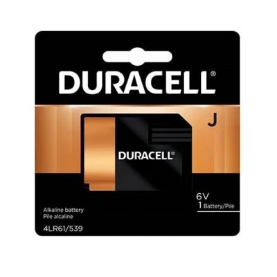1 Duracell J 6 Volt Alkaline Battery (1412AP, 7K67, 4LR61, KJ, 539, 6V) - Image 1 of 3