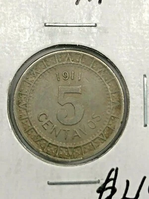 Moneda extranjera de 5 centavos de México 1911 #633 Foto 1 de 2
