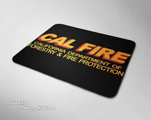 Mouse Mad Costum Non Slip Cal Fire Logo Usa Mouse Pad - Picture 1 of 2