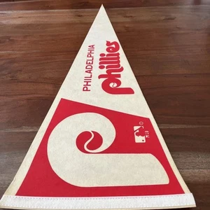 Vintage 1970er Philadelphia Phillies Wimpel Flagge MLB Baseball Man Cave - Bild 1 von 10