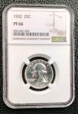 1952 Washington Quarter NGC PF66 Silver Proof Coin 25C - Image 1 of 4