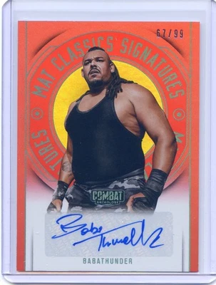 2025 Panini PFL Combat Anthology Auto Mat Classics Signatures Red Babathunder - Image 1 of 3