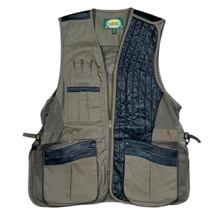 Cabelas Outdoor Gear Shooting Hunting Clay Skeet Vest Khaki XL/XL Pockets Zip - Picture 1 of 10
