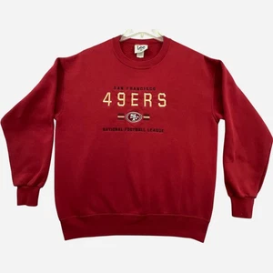 Vintage Lee Sport San Francisco 49ers Sweatshirt Mens Large Red Embroidered - Picture 1 of 11