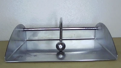 Soporte para servilletas de acero inoxidable estilo MCM 6,75x7x1,75 Foto 1 de 4