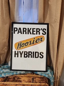 Vintage Parker's Hoosier Hybrids Sign 25x19 - Picture 1 of 8