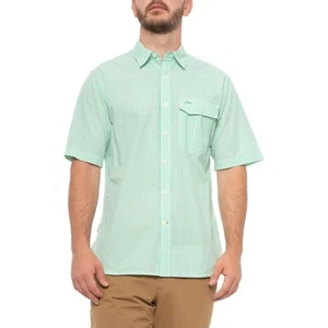Camisa Guía de Tránsito de Pesca Simms UPF 50+ Mangas Cortas - Cuadros Bahamas - ¡NUEVA! - Imagen 1 de 1