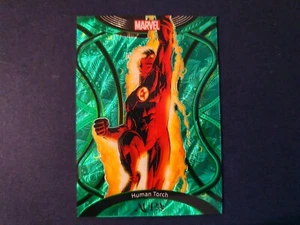 2025 Kakawow Aura Marvel HUMAN TORCH 16/25 GREEN Peacock Refractorš„SSP - Picture 1 of 2
