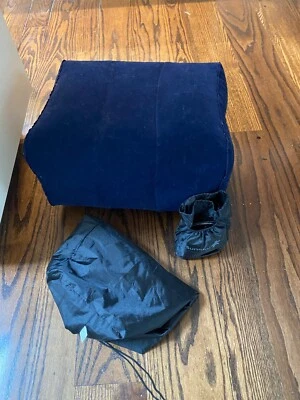 Sunany 充气脚凳枕头 适合旅行儿童/成人 飞机 可调节 — 第 1/3 张图片