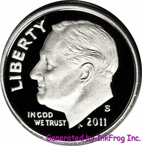 2011 S 90% Silver Roosevelt Dime Deep Cameo Gem Proof Cover