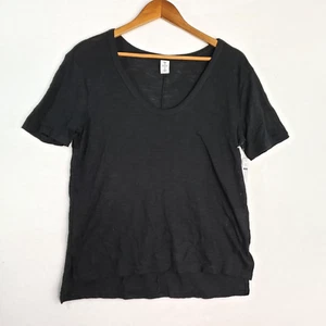 BP. x Claudia Sulewski Pullover Top Womens XS Black Scoop Neck Short Sleeve - Picture 1 of 5