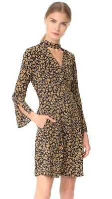 Womens Size 6 Derek Lam 10 Crosby Bell Sleeve Cascade Dress Silk NWT  - Image 1 of 4