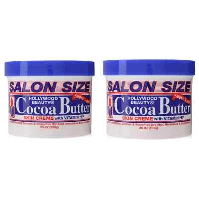 2 X Hollywood Beauty Cocoa Butter Skin Crème 708 g/25 oz Uk seller