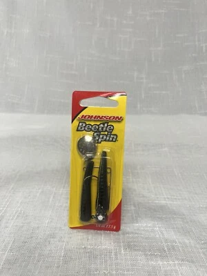 Señuelo de cebo de pesca Johnsons Original Beetle Spin 1/4 oz rayas negras amarillas 2 quilates Foto 1 de 2