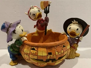 Jim Shore Disney Showcase Playing Tricks Candy Dish 4005630 Huey Dewey Louie - Picture 1 of 12