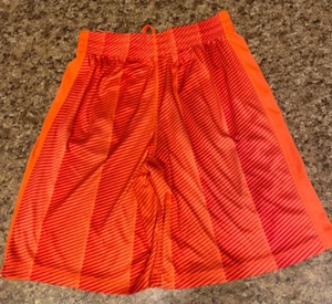 Boys MTA Sports Athletic Shorts Size L 12-14 Orange geometric - Picture 1 of 6