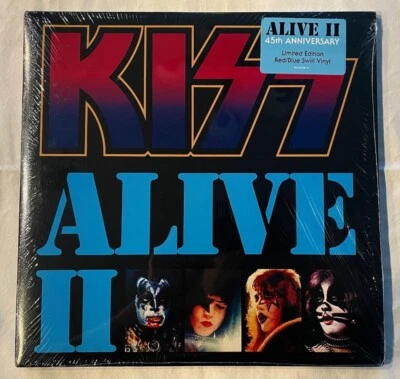 Kiss - Alive II (45th Anniv. Limited Edition Red Blue Swirl Gatefold 2-LP) NEW - Image 1 of 3