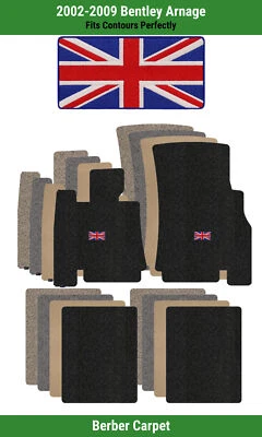 Передние и задние коврики Lloyd Berber для Bentley Arnage 02–09 годов выпуска с британским флагом - Изображение 1 из 4