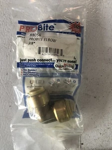 pro bite 3/8” X 3/8” 90 Elbow Shark  Bite Style Push Fitting - Picture 1 of 1