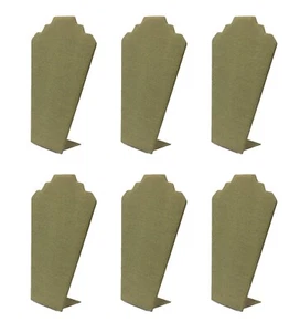 Green Jute Necklace Display Jewelry Chain Display Easel Stand (6 Pack) 12" - Picture 1 of 4