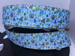 NEW 5 Yards 1 inch wide Walt Disney World Park Icons Grosgrain Ribbon - Picture 1 of 1