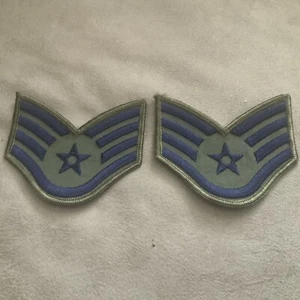 Lot Of 2 Military Unissued Air Force Staff Sergeant Rank Patch - Subdued Colours - Picture 1 of 5