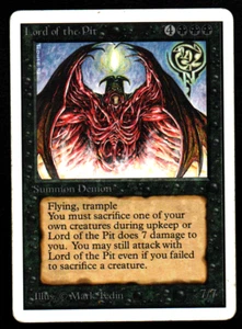 LRUSH ENGLISH Seigneur de l'abîme Unlimited - Lord of the Pit PL MTG Magic - Picture 1 of 2
