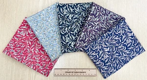 Fat Quarter Bundle - William Morris Willow Bough Dark - Floral Craft Fabric - Picture 1 of 8