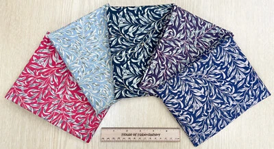 Fat Quarter Bundle - William Morris Willow Bough Dark - Floral Craft Fabric - Image 1 of 4