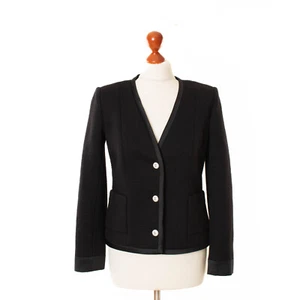 Chaqueta blazer uniforme mujer CHANEL negra talla 36 - Imagen 1 de 8