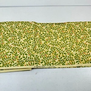 Vintage signature classics quilting fabric cotton green leaves 43x90 2.5 yr - Picture 1 of 12