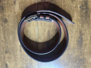 ALLEN EDMONDS Gürtel Herren 38/95 braun schwarz zweifarbig Leder USA 99701 quadratisch gebraucht, in einwandfreiem Zustand  - Bild 1 von 7