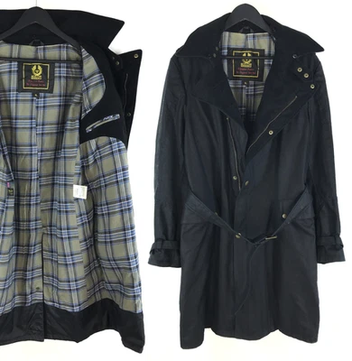 Gabardina para mujer Belstaff dorada de algodón encerado negra chaqueta abrigo talla XL Foto 1 de 4