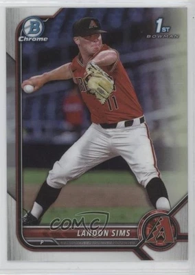 2022 Bowman Draft Chrome Refractor Landon Sims #BDC-72 - Image 1 of 2