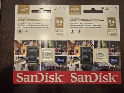 Tarjeta de memoria SanDisk 64GB MAX Endurance microSDXC - Lote de 2  Foto 1 de 4