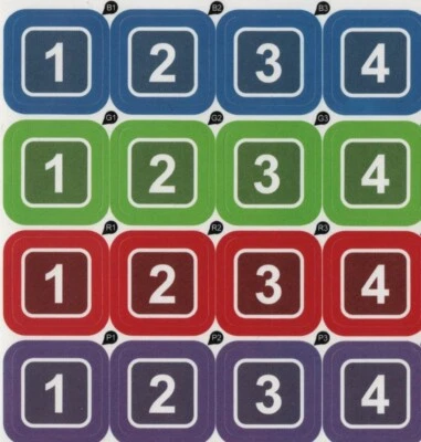 Hot Wheels CMP80 Replacement Stickers Mattel Ultimate Garage Track Numbers Sheet - Image 1 of 3