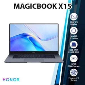 Honor MagicBook X 15 8GB+256GB SSD Intel Core i3 Windows PC Laptop - Picture 1 of 10