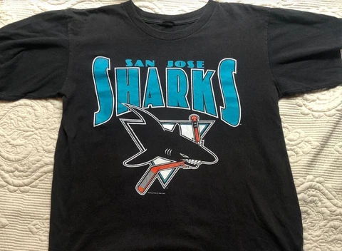 Vintage 1991 San Jose Sharks NHL Hockey Shirt Unisex Men Women KV5551 Cover