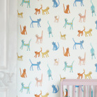 Christopher Corr Fun &amp; Quirky Cat Illustrations Wallpaper - 10m Roll