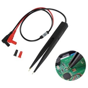 SMD SMT Chip Test Clip Lead Probe LCR Test Clip Electrician Meter Tweezer - Foto 1 di 7