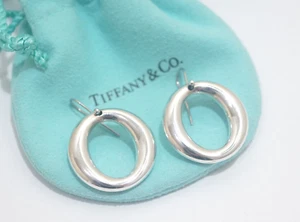 Tiffany & Co. Silver Elsa Peretti Sevillana Dangle Hook Earrings - Picture 1 of 5
