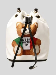 New With Tag Moschino Italy Bear Wristlet Drawstring Bucket Bag T8445 - Picture 1 of 8