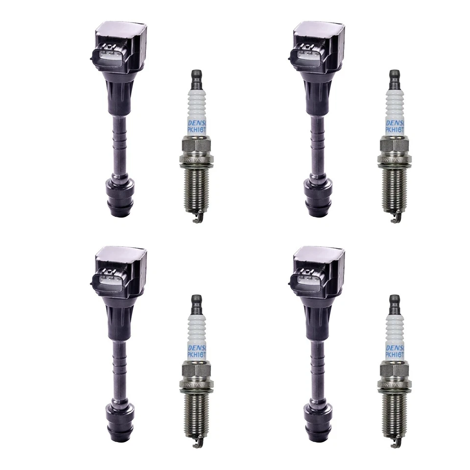Juego de 4 bujías Denso Platinum TT + 4 bobinas de encendido Herko para Nissan Sentra Foto 1 de 1