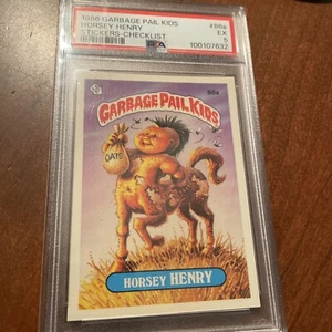 1986 GARBAGE PAIL KIDS Horsey HENRY 86a Series 3 Graded PSA 5 Sticker CL - Picture 1 of 2
