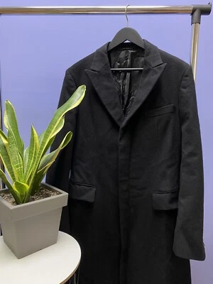 Jil Sander Wool Coat 100% Cashmere Size 52  Black Men Large Luxury Designer - Image 1 of 4