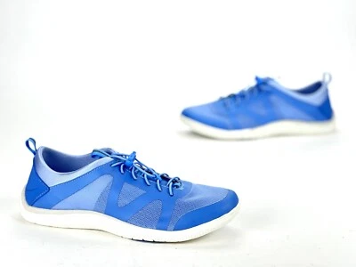 Zapatos de agua Lands End azul blanco 508511 malla parte superior baja con cordones elásticos para mujer 9,5B Foto 1 de 4