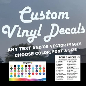 Custom Vinyl Decals - Make Your Own Personalized Decal - High Quality Product - Picture 1 of 6